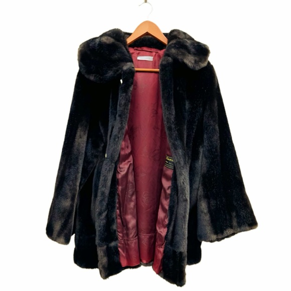 Tissavel of France Faux Fur Coat Size Large - Picture 2 of 16